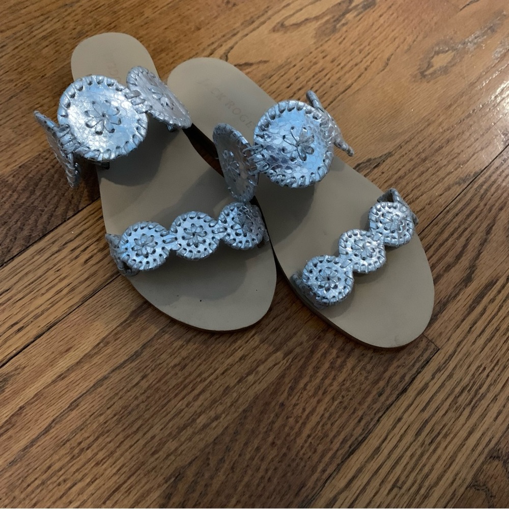 Silver Jack Rogers Sandals